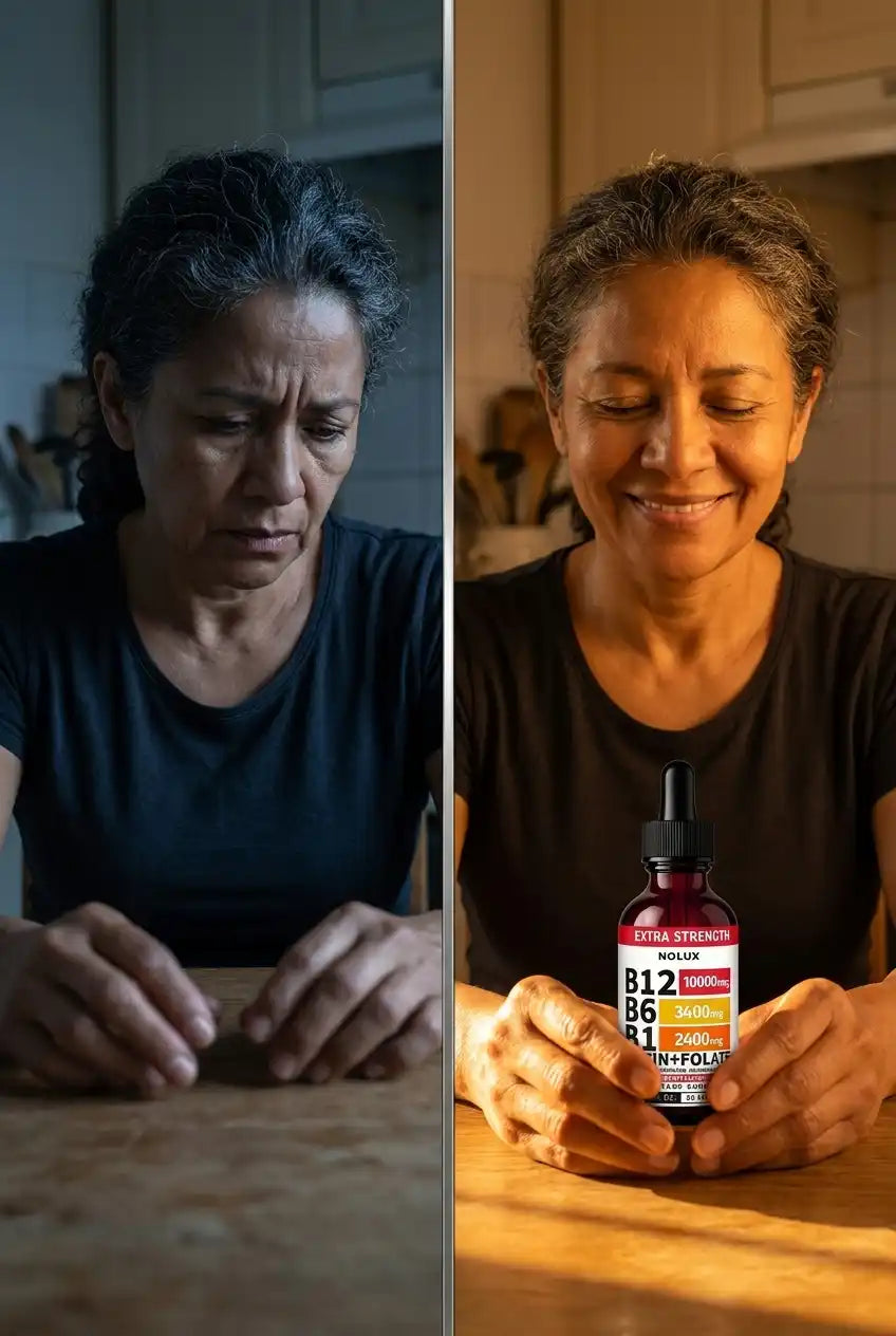 Antes y despues — Nolux Complejo de Vitamina B 5-en-1